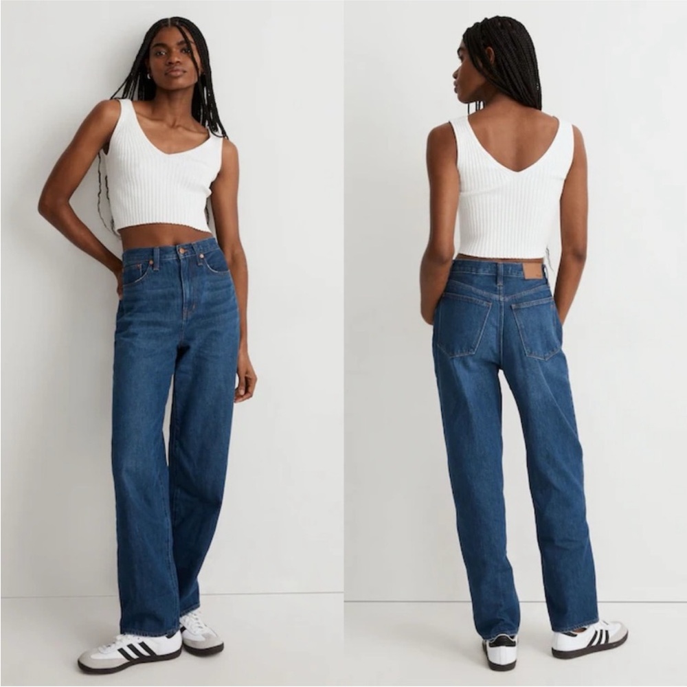 Madewell | Baggy Straight Jeans in Dark Worn Indigo Wash 29